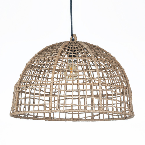 Colgante Toscana 1 luz E27 50x30cm de papel kraft tostado